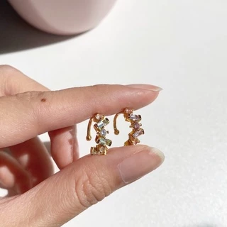 Krystal Earcuff ต่างหูแบบหนีบประดับคริสตัล