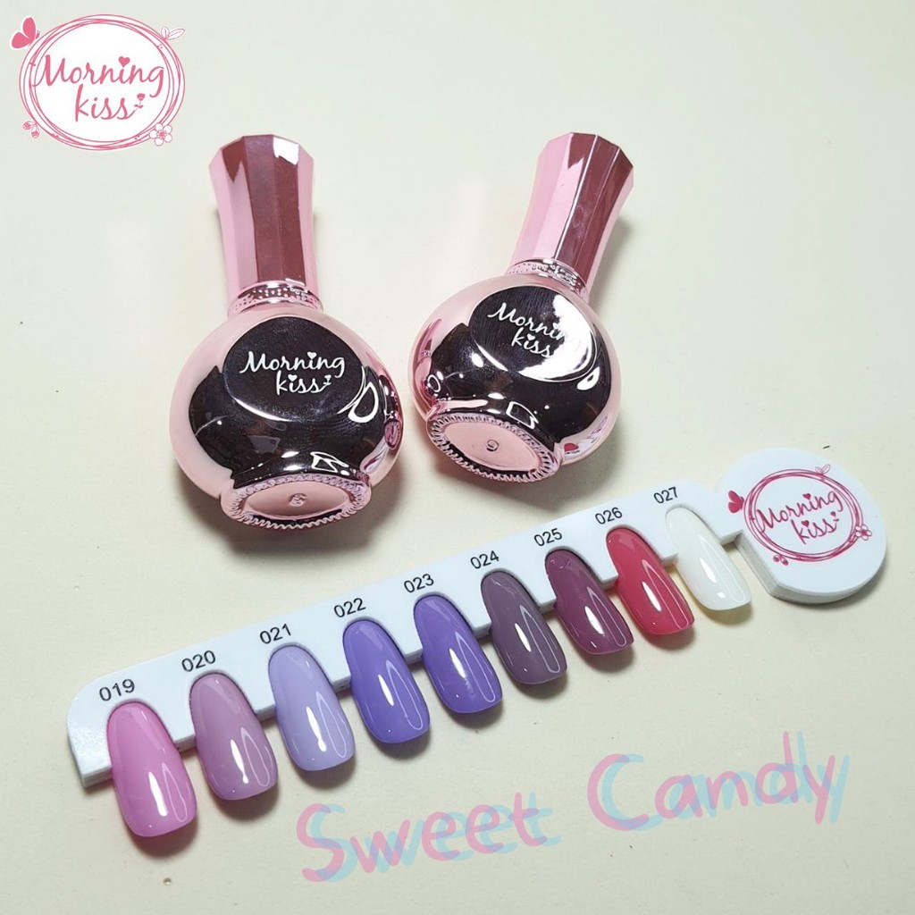 Candy Gel ยาทาเล็บ สีเจล สีทาเล็บเจล 15ml เฉดสีสวยมาก Morning Kiss ยาทาเล็บเจล เซตทำเล็บเจล เซตทำเล็
