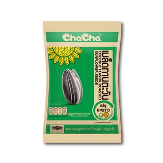 ChaChaชาช่า เมล็ดทานตะวัน ธัญพืช 18Gซองสีเขี่ยวรสชาติมะพร้าว ขายปรีก5บาท ขายเป็นลัง 1ลังมี120ซอง