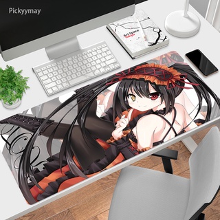 Date A Live Tokisaki Kurumi แผ่นรองเมาส์ ขนาดใหญ่ ลายการ์ตูนอนิเมะ Kawaii อุปกรณ์เสริม สําหรับคอมพิวเตอร์ และคอมพิวเตอร์ตั้งโต๊ะ XXL