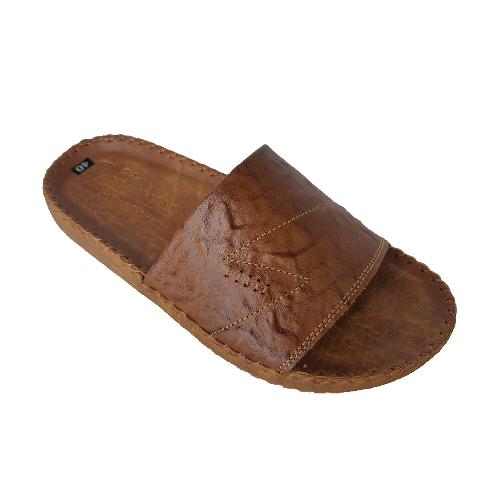 TiTi Do Premium Cowhide รองเท้าแตะผู้ชาย Cross-Strap DNA2178c