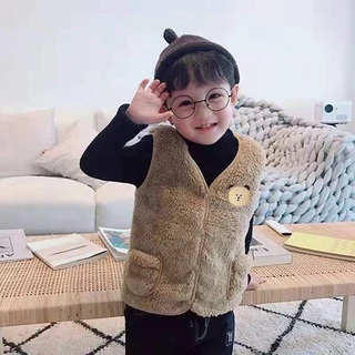 เสื้อกั๊กกันหนาวสำหรับเด็ก เสื้อกันหนาวเด็ก ปักลายหมี ผ้านุ่มให้ความอบอุ่น ดีไซน์น่ารัก ใส่ได้ทั้งชายและหญิงมีหลายไซส์Y3