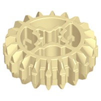 Lego Technic part (ชิ้นส่วนเลโก้) No.32269 Gear 20 Tooth Double Bevel