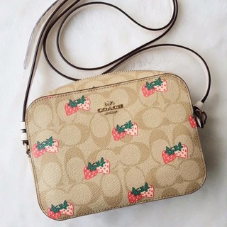 COACH MINI CAMERA BAG WITH STRAWBERRY PRINT