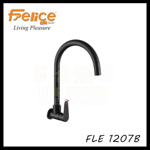 FELICE FLE 1207B/1208B ผนังห้องครัว/เสาอ่างล้างจานแตะ (สีดํา)