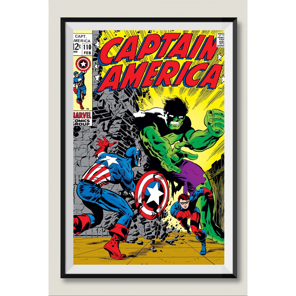 โปสเตอร์ CAPTAIN AMERICA AVENGERS ซุปเปอร์ฮีโร่ จาก MARVEL COMIC