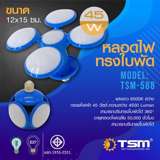 หลอดไฟLED ทรงลูกบอล รุ่น TSM-588 ดีไซน์พิเศษ ปรับให้กาง หรือพับได้ตามต้องการ