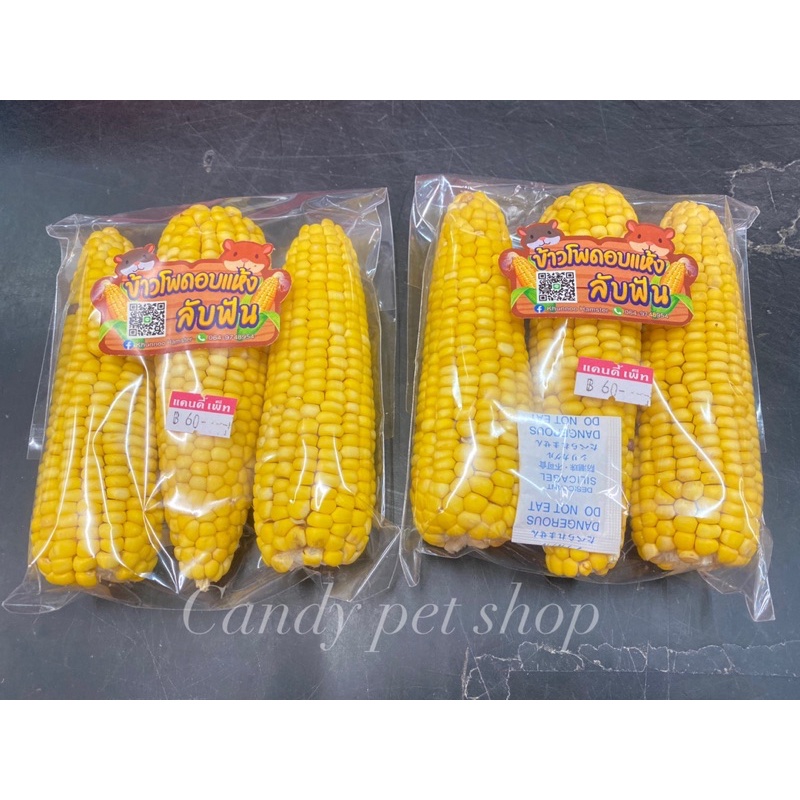 ข้าวโพดฝักอบแห้ง🌽 สินค้าเป็นอบแห้ง ระหว่างส่งขนส่งโยนไปมา ทำให้แตกได้ค่ะ🙏  ขอคนรับได้💚กระต่าย แกสบี้ แฮมเตอร์ กระรอก