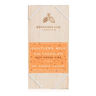 Böhnchen &amp; Co. Milk 40% with cacao nibsChocolate bar มิลค์ช็อกโกแลต