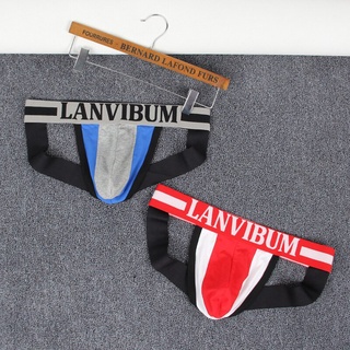 (สินค้าส่งในไทย 1-2 วัน) ทรงจ๊อกสแตร๊ป แบรนด์ LANVIBUN รุ่น ลายธงชาติ