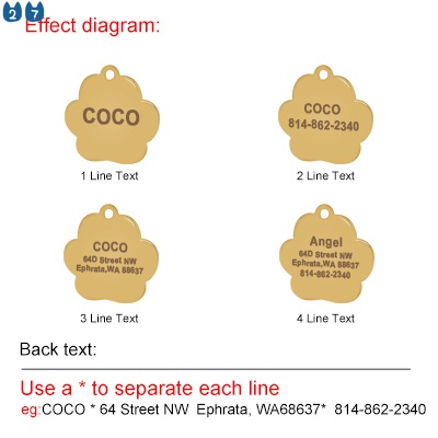 ส่วนบุคคลที่กําหนดเองสุนัข ID แท็กอุปกรณ์เสริมปลอกคอแกะสลักสัตว์เลี้ยงแมวชื่อแท็กป้าย Anti-lost จี้โลหะ Pendan - รูปที่ 2