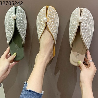 รองเท้าแตะ Crystal Summer Fashion Fashion Flat Flat Flat