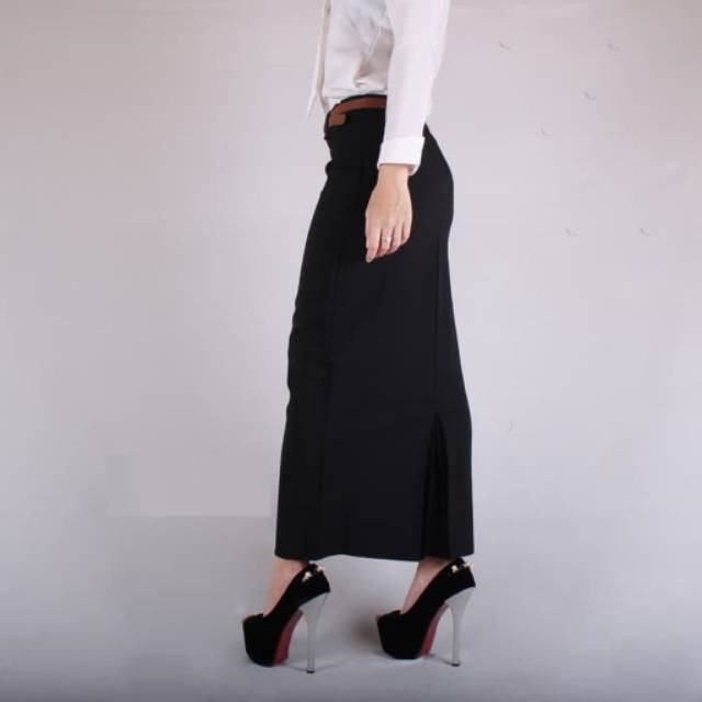 Pay In Place กระโปรงยาว ขนาดใหญ่ 4 ลิตร 3 ลิตร 2 ลิตร XL L M S | กระโปรงยาว สีดํา แบบเรียบ เหมาะกับใ