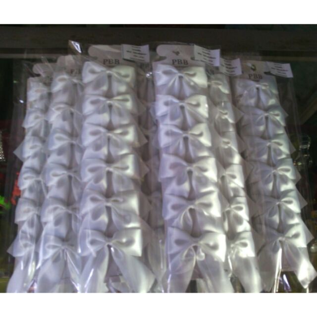 โบว์นักเรียนสีขาวขนาด1นิ้ว