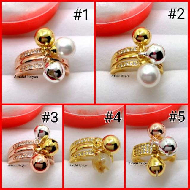 แหวนกระดิ่ง(3กษัตริย์)​ งานหุ้มทองแท้18k ฝังเพชรสวิสแท้