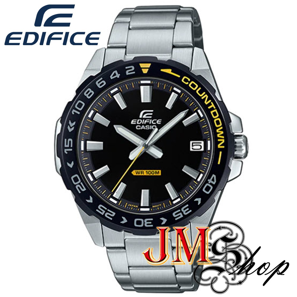 Casio Edifice นาฬิกาข้อมือผู้ชาย สายสแตนเลส รุ่น EFV-120DB-1AVUDF (หน้าปัดดำ)