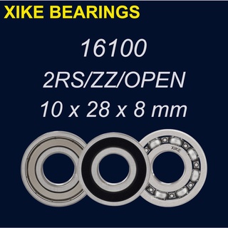 Xike ตลับลูกปืนร่องลึก 16100-2RS/ZZ /OPEN/C3 ขนาด 10x28x8mm 16100-2RS/16100ZZ/16100/16100-2RSC3/16100ZZC3/16100C3