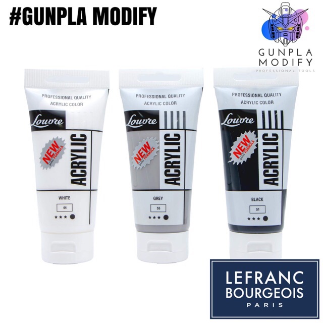 สีน้ำอะคริลิค PYRAMID จากประเทศฝรั่งเศส 80 ml White Black Grey