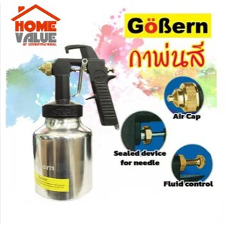 GOBERN กาพ่นสี รุ่นกระป๋องเก็บสีอยู่ล่าง  รุ่น SG112 กาสเปรย์พ่นสี ขนาด 1000 ml. (มล.)