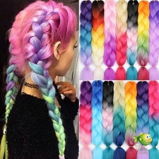 YOYO ผมเปีย ไหมถักผม สีทูโทน แอฟริกันเดรดล็อกส์   wig braids