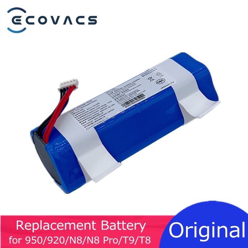 Original ECOVACS แบตเตอรี่ 5200mAh เครื่องดูดฝุ่นหุ่นยนต์สําหรับ T8 / T9 / X1 / T10 / T20