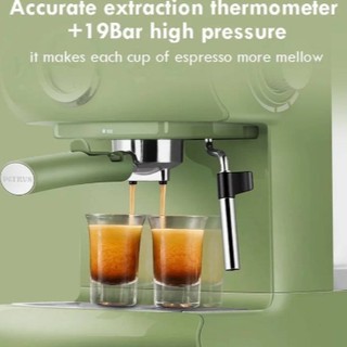 เครื่องชงกาแฟ Petrus PE3606 ESPRESSO เครื่อง Built-In Frother นม 19Bar ระบบปั๊มเครื่องชงกาแฟ 960W*มีของพร้อมส่งค่ะ*