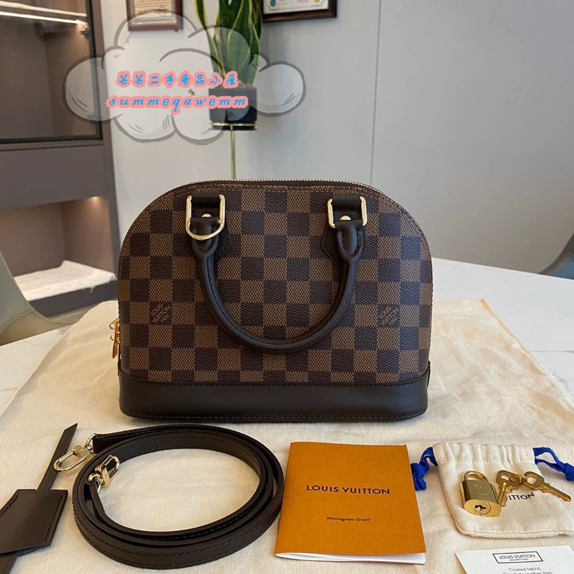 LOUIS VUITTON Louis Vuitton LV Checkerboard Alma BB Shell Bag/Handbag/Shoulder Bag/Cross Bag N41221