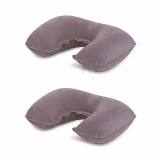 ﻿Neck Pillow หมอนรองคอเป่าลม 46x28 cm. แก้ปวดเมื่อยคอ (2 ชิ้น)