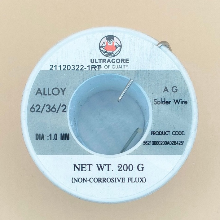 ตะกั่วเงิน  AG   1 มม. 200  กรัม. ตรา Ultracore