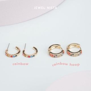 rainbow earrings ต่างหูพลอย