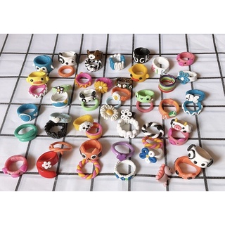 (สุ่มลาย) แหวน clay rings แหวน hand made