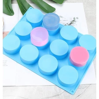แม่พิมพ์สบู่ ซิลิโคน 12 ช่อง 50 กรัม ทรงกลม 1ช่อง : 5 * 5 * 2.5 CM ใช้ทำบล็อก ขนม ทำสบู่ก้อน เป็น บล็อก ทนความร้อน