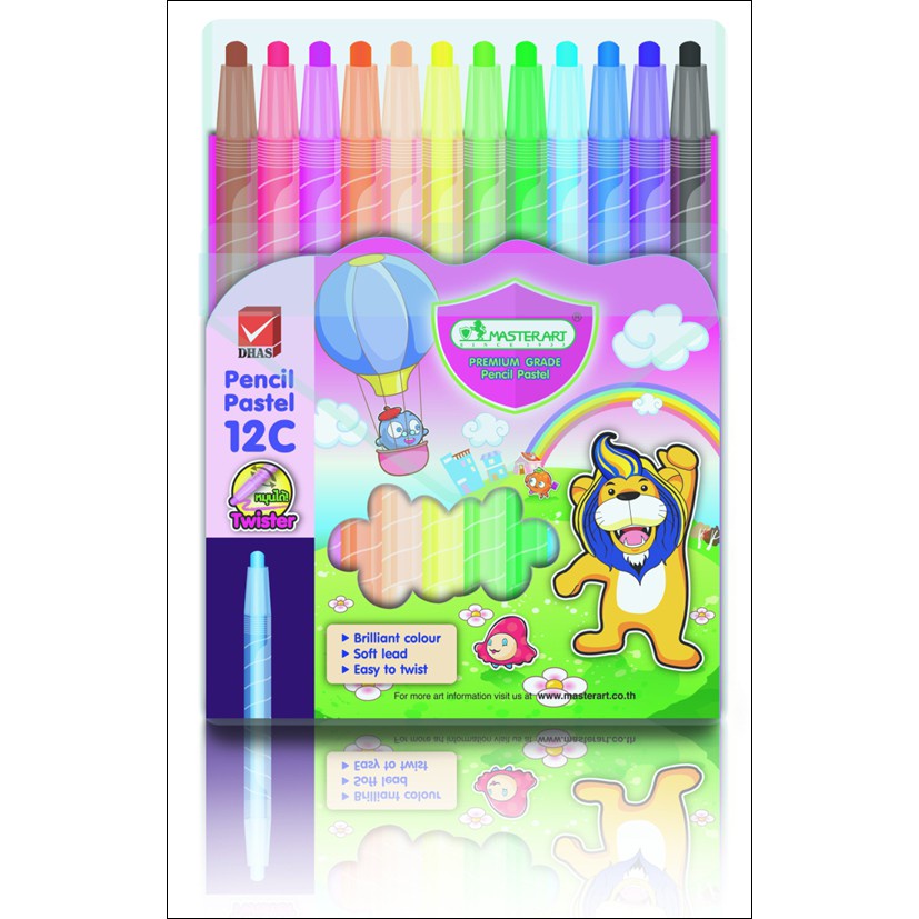 Master Artสีเทียนหมุนได้ 12 สี