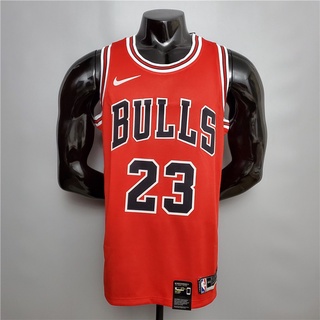 ลูกบาสเก็ตบอลจอร์แดน #เสื้อกีฬาแขนกุด ลายทีม Chicago Bulls Red Jersey No.23 23