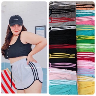 (ส่งฟรี)กางเกงขาสั้นเอวยืด Size2XL (เอว 32-48 นิ้ว)สำหรับสาวอวบ ผ้าคอตตอนนุ่มใส่สบาย