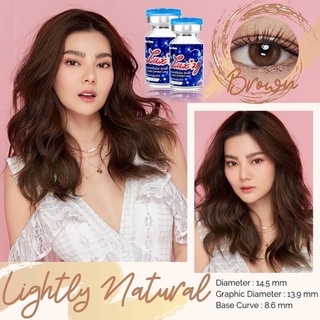 LuxzyLens Lightly Natural Brown  ลัคซี่เลนซ์ แถมตลับ ค่าสายตา