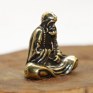 Retro Brass Dharma Buddha Mini Statue Bodhidharma Master Figurines