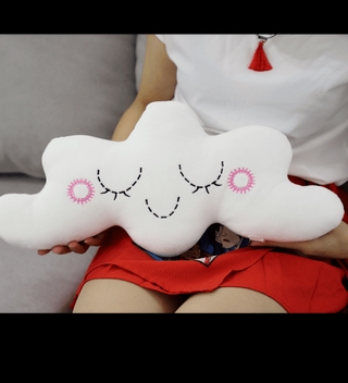 COZY หมอนอิงรูปก้อนเมฆ  26x53 ซม.  สีขาว