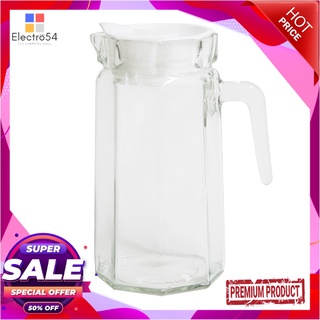 เหยือกน้ำใสทรงเหลี่ยม พร้อมฝาSquare Jug With Plastic Lid 1250 Ml.