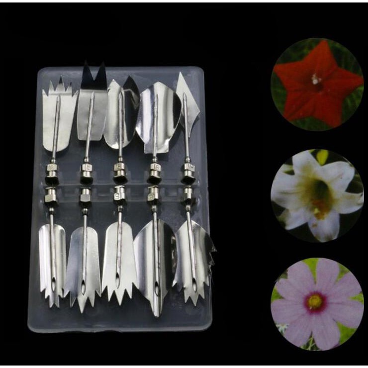 หัวฉีดเจลลาติน เจลลี่ ลายดอกไม้ 3D สําหรับตกแต่งเค้ก พุดดิ้ง DIY 10 ชิ้น ต่อชุด