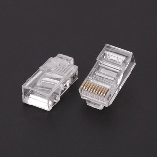 สายเคเบิ้ลเชื่อมต่อเครือข่าย Rj48 Crystal 50 ชิ้น / แพ็ค