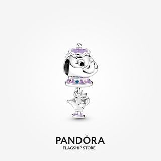 Pandora จี้ตุ๊กตาดิสนีย์ Beauty and the Beast Mrs. DIY Potts and Chip จี้ห้อย ของขวัญวันเกิด สําหรับสุภาพสตรี p825