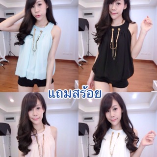 🌸🌸พร้อมส่ง วันพุธ🌸🌸   🎀New Arrival🎀 เสื้อคุณหนูดีไซน์น่ารัก เสื้อชีฟองคอปกดีเทลแต่งปกแขนเบิ้ล