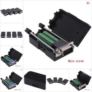 Llth D-SUB DB15 VGA ปลั๊กเชื่อมต่อ ตัวผู้ 3 แถว 15 Pin