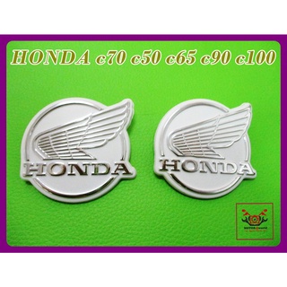 HONDA C70 C50 C65 C90 C100 WIND SHIELD LOGO HONDA WING "ALUMINIUM" LH&amp;RH // โลโก้บังลม ปีกนก อลูมิเนียม สินค้าคุณภาพดี