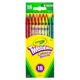 งานศิลปะ สีไม้หมุนได้ ไม่ต้องเหลา CRAYOLA 18 สี อุปกรณ์เครื่องเขียน ผลิตภัณฑ์และของใช้ภายในบ้าน TWISTABLES COLORED PENCI