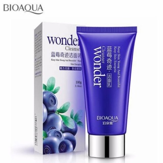 โฟมบลูเบอร์รี่ Bioaqua Blueberry Cleanser โฟมล้างหน้าเพื่อผิวขาวใส