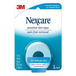 3M Nexcare Sensitive Skin Tape เทปปิดแผลสำหรับผิวบอบบางและแพ้ง่าย (ขนาด 1 นิ้ว x 144 นิ้ว) [1 ม้วน]