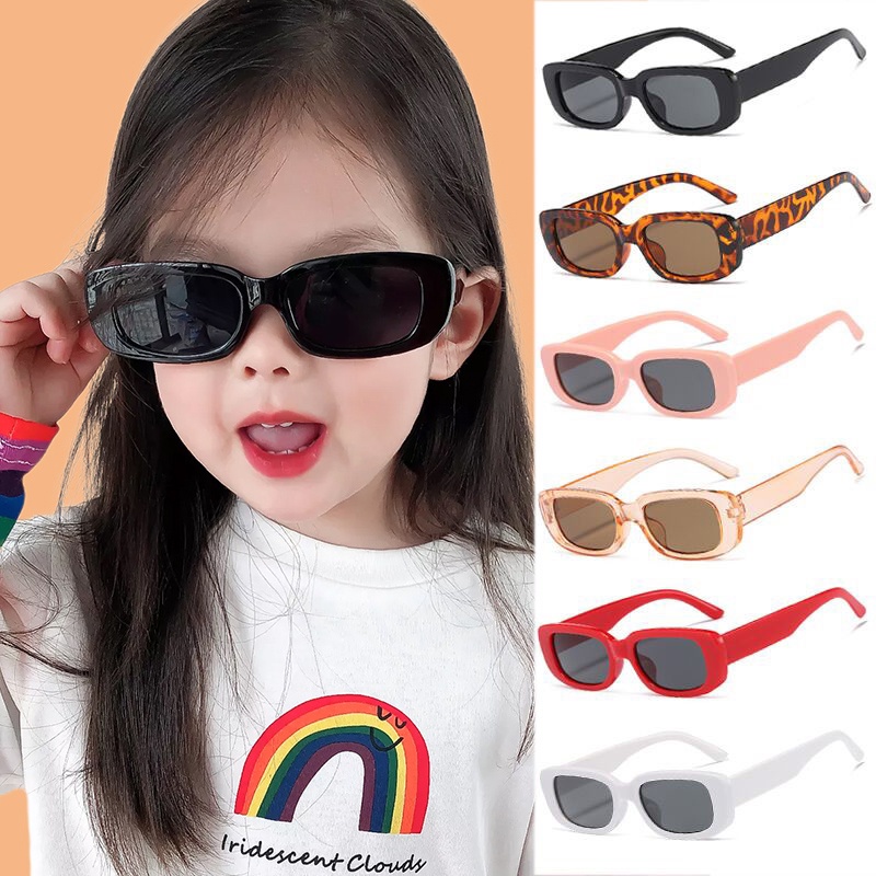 แว่นตากันแดดเกาหลีย้อนยุคสําหรับเด็กแฟชั่นรอบสีทึบเด็กแว่นตา ยูวี400