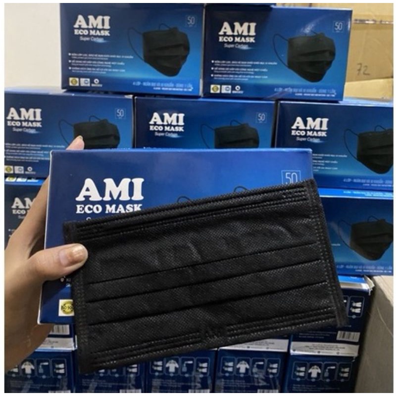 🎉หน้ากากอนามัย​กรอง4ชั้น​🎉 50ชิ้น/กล่อง​ แมสเนื้อนุ่ม